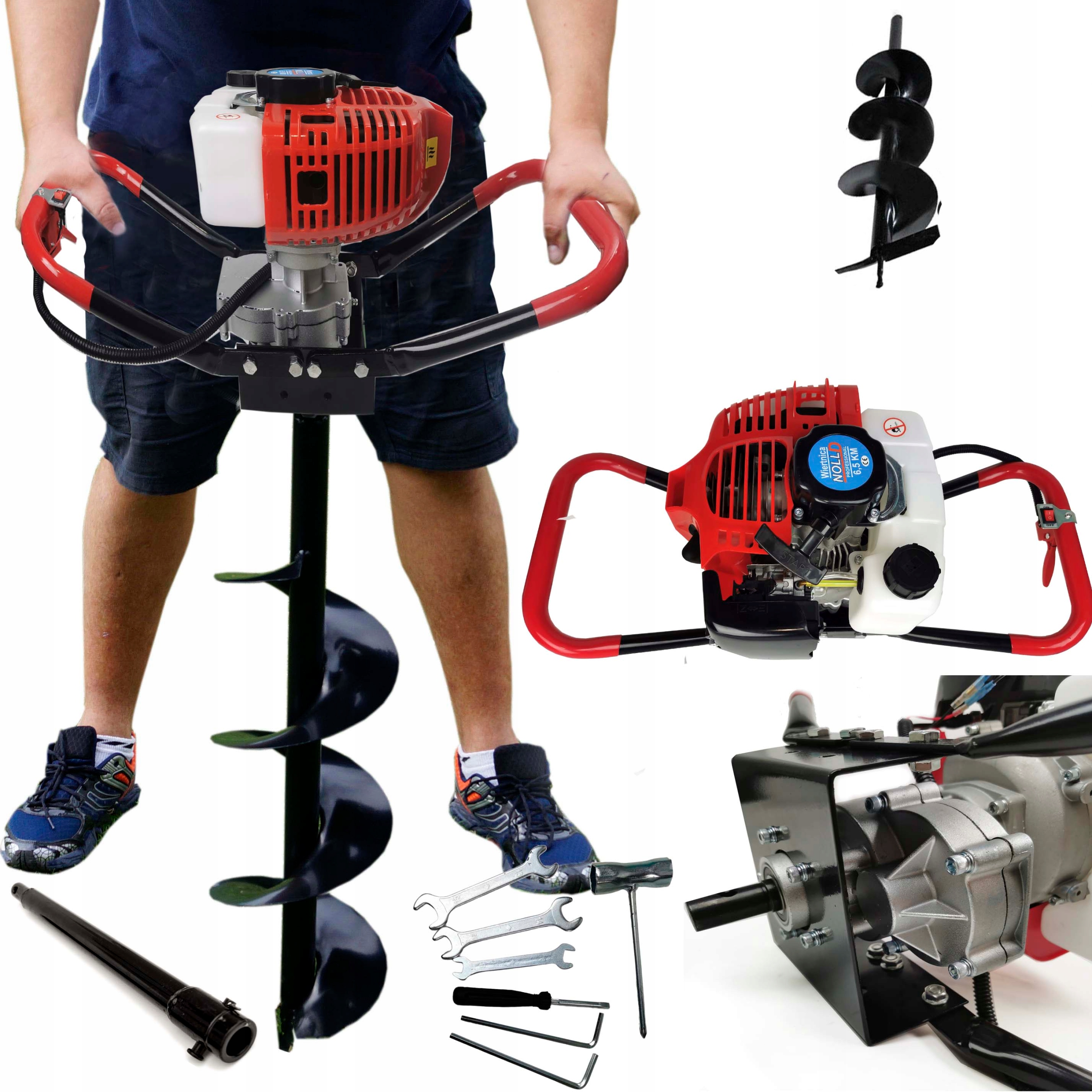 BENZÍNOVÁ VRTAČKA RITCH 6,5 HP VŔTAČKA 30 CM